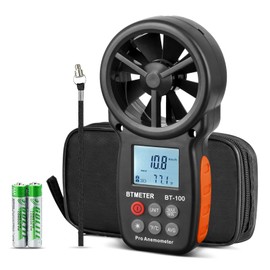 BTMETER BT-100APP Anemometer w/Wireless Bluetooth, Digital Handheld Wind Speed Meter for Wind Chill, Air Velocity, Temperature, Vane Anemometer Gauge