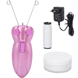 Electric Threading Epilator Women Facial Hair Remover, Cotton Thread Face Body Epilator, Pink