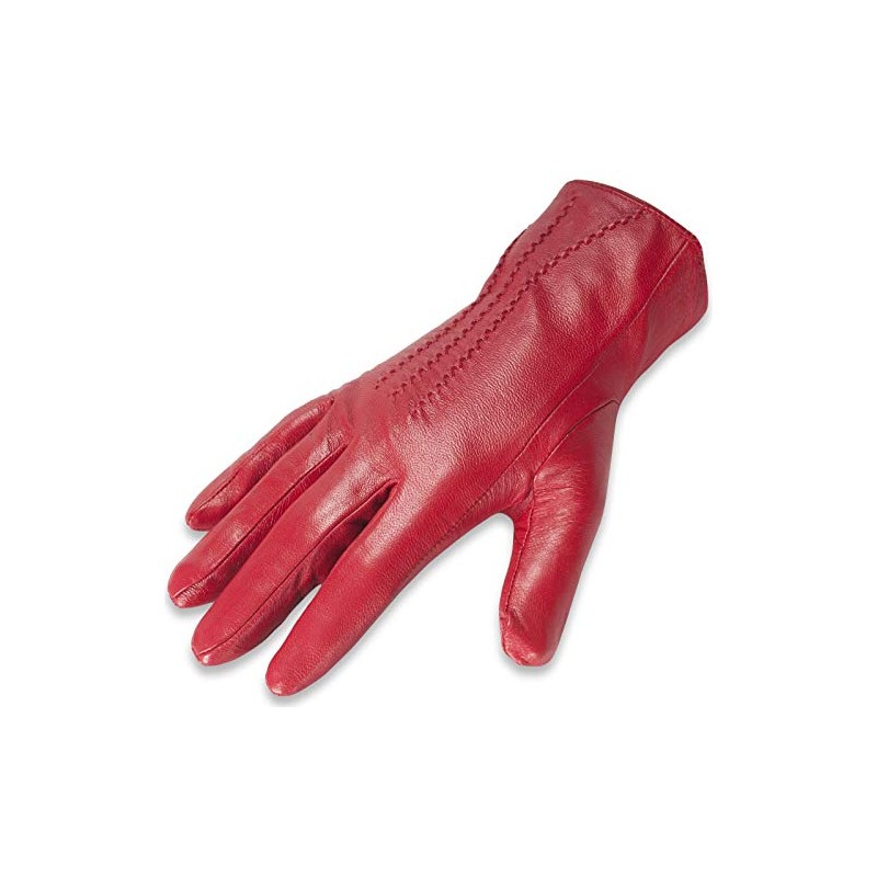 Quivano Womens Leather Gloves - Classic Style With Soft Fabric