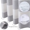 Ecoehoe 71“W x74”H Stripe Fabric Hook Free Shower Curtain with