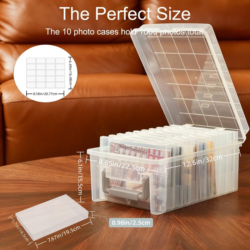 Photo Storage Box 5 x 7 Inches, 10 Inner Extra