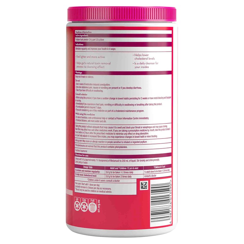 Metamucil Daily Fibre Supplement Wild Berry Smooth, 114 Doses