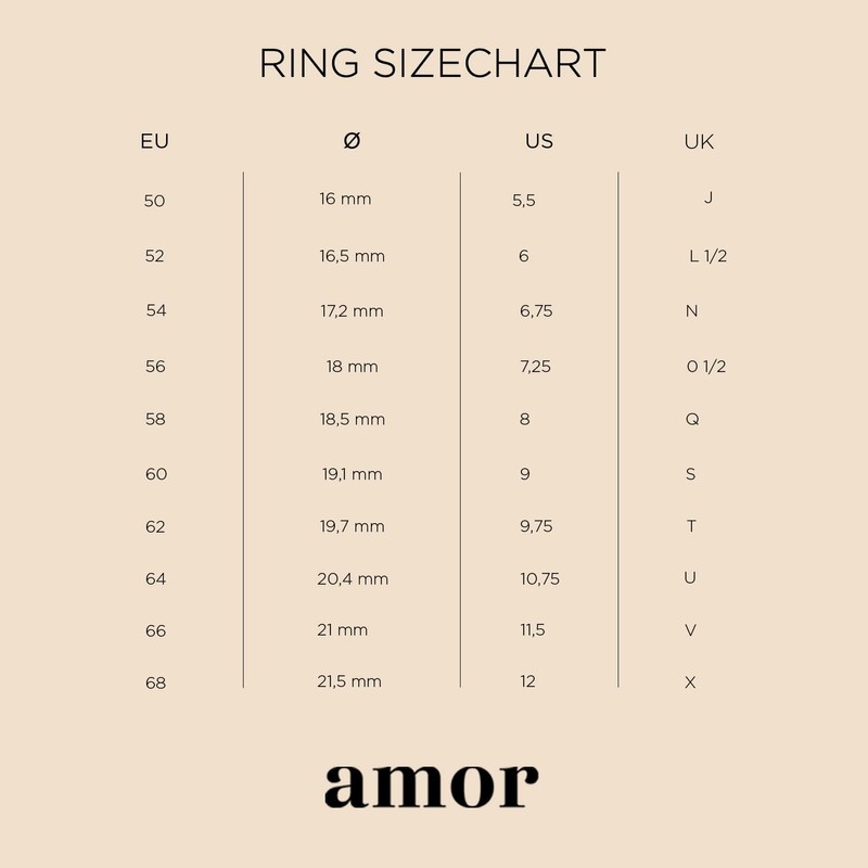 Amor 2037297 Unisex Unisex Ring Stainless Steel Black Comes in