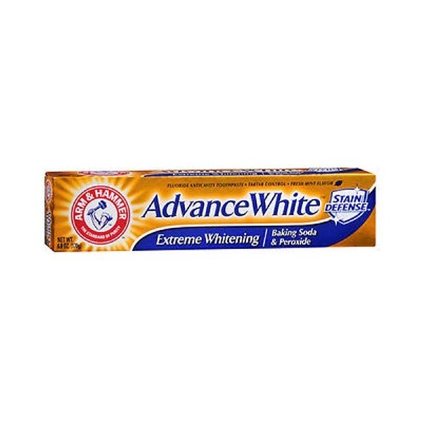 Arm & Hammer Advance White Fluoride Toothpaste, Baking Soda And Peroxide 6 oz by Arm & Hammer (Pack of 3)