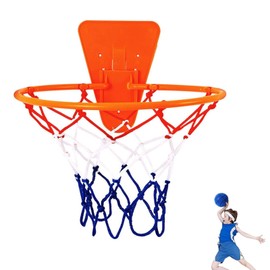 Wall Mounted Hoop 34 cm Wall Mounted Basketball Net with Net Universal Portable Basketball Hoop for Children and Adults