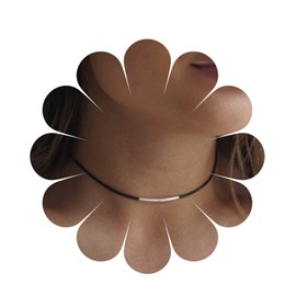 Aneneiceera Punk Bar Black Leather Choker Necklace Leather Chain Gold Bar Choker Boho Black Cord Choker Goth Necklace for Women and Girls Gifts (Gold), Metal