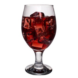 Red Co. Belluno Classic Clear Glasses for Water, Juice, Liquor - Wine Goblets - Set of 4 (13.5 Ounces)