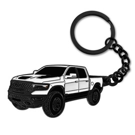 glahorse For Dodge RAM Keychain，For Dodge RAM 2023 2022 1500 TRX Accessories，Metal Keychain (White)
