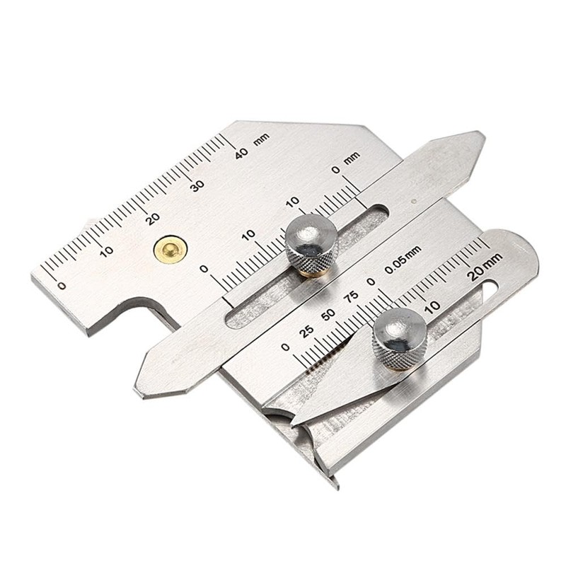 Welding Inspection Ruler, 0-40mm Stainless Steel Welding Gauge Inspection Test