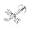 GAGABODY Titanium Labret Studs - 16G Helix, Tragus, Cartilage &