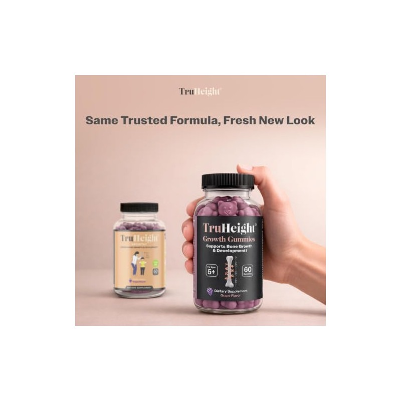 TruHeight Growth Gummies for Natural Growth | Ages 5+ Grape,