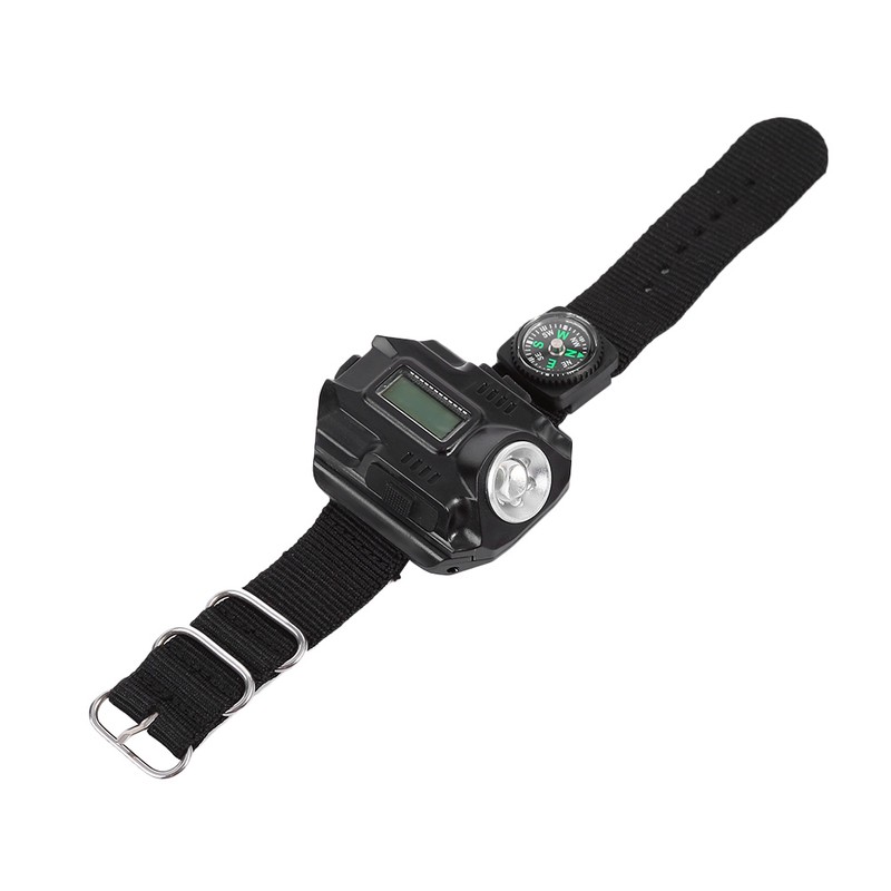 Portable LED Wrist Watch Flashlight Torch Light USB Rechargeable Flashlight