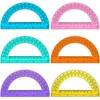 6 Pieces Math Bulk Plastic Protractors 180 Degrees 6 Inch