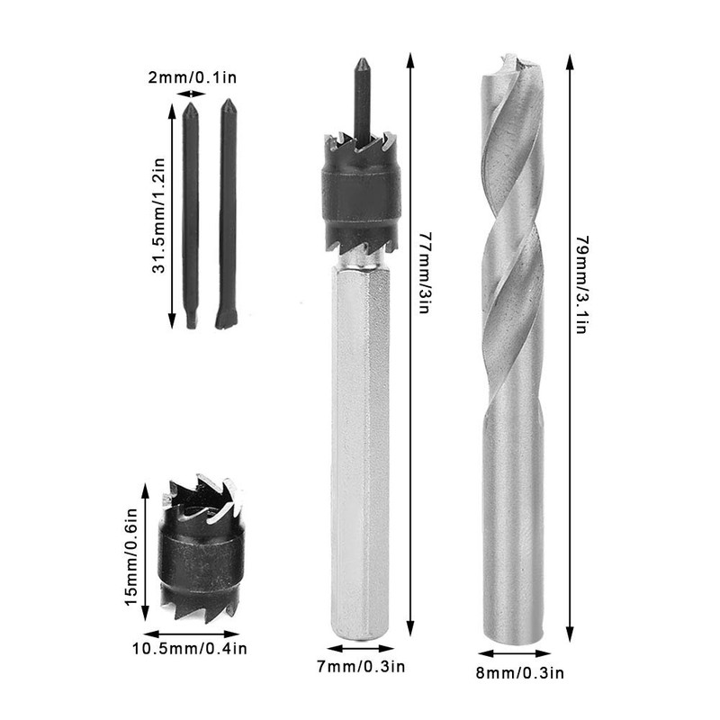 9Pcs Spot Weld Cutter Set, 3/8" Double Sided HSS High