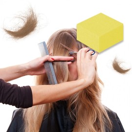 Mini Black Salon Hair & Face Dusting Sponge Mini Facial Brush - Yellow 72ea