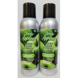 Smoke Odor Exterminator 198 gm/ 7 oz Large Spray Sour Applez 7oz Can 2 Pack., Assorted