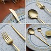 Kyraton Gold Cutlery Set 16 Pieces, Stainless Steel Flatware Set,