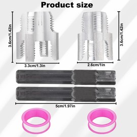 BOXOB Integrated Internal & External Pipe Threading Tool, 2-in-1 PVC Pipe Cutter Threader Cutting Kit for Electric Drill Compatible with 1/2" & 3/4" Pipes