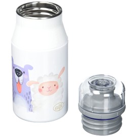 Alfi Stainless steel drinking bottle elementBottle 600 ml, stainless steel bottle completely leak-proof for carbonated dioxide (Bisphenol A), bottle for children