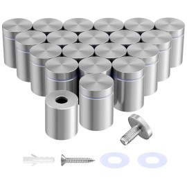 IOQ 20Pack Standoff Screws (3/4 in Dia x 3/4 in L) Stainless Steel Standoff Mounting