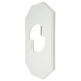 iMBAPrice IMBA-8100LP-1 White Vinyl Mega Siding Plate Cover, Trade Size 13-1/2" x 7.12" for Existing Octagonal PVC Siding Block with Built-in Electrical Box, 1-Pack