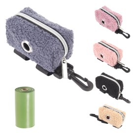 ENWIQUE Dog Poop Bag Dispenser, Portable and Reusable Pet Waste Bag Holder (Indigo)