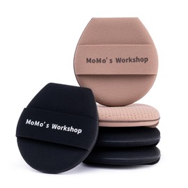 MoMo's Workshop Powder puff, double-sided rubycell, large puff for air cushion foundation, ultra-soft, odourless, one-piece structure 3 pcs