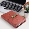 Kesote A5 Diary with Lock Leather Cover Lock Notebook Lined