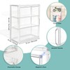 3 Tier Acrylic Display Case for Figures, Stackable Clear Storage