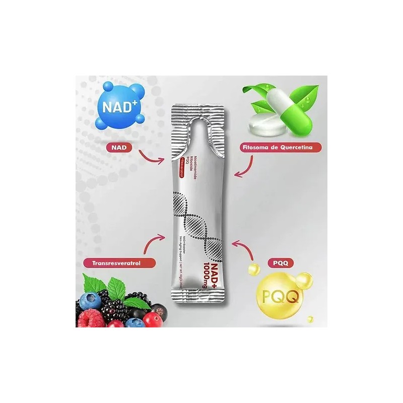 Nad 1000mg Nicotinamida Ribósido Pqq Resveratrol 30pcs