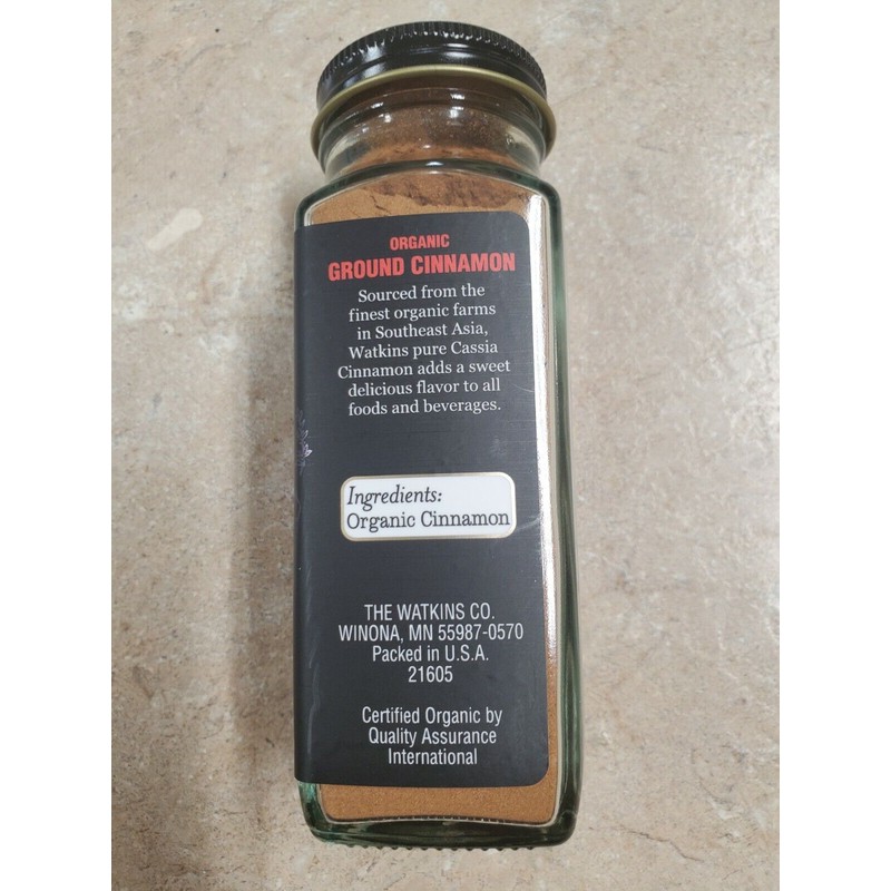 Watkins ORGANIC GROUND CINNAMON 2.5 oz. / 71 g