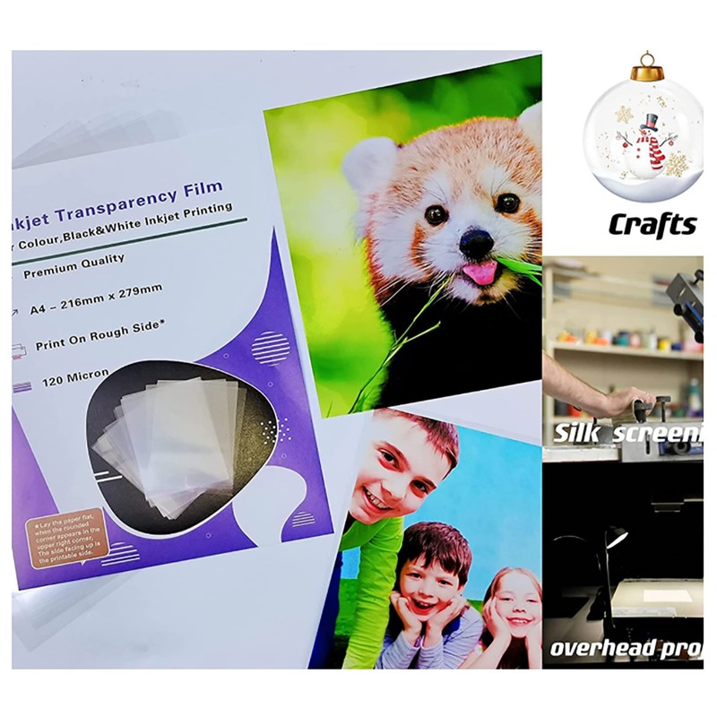 100 Sheets 8.5 x 11 Inch Clear Transparent Sheets 100%