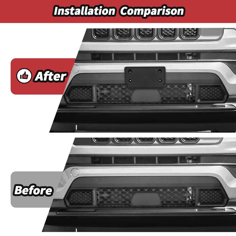 JeCar License Plate Frame Bracket Fit for 2022 2023 2024