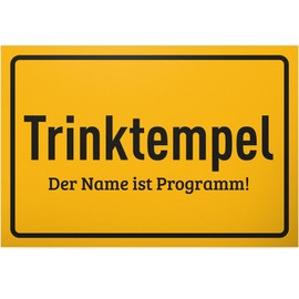 DankeDir! Drinking Temple Sign 30 x 20 cm Photo Booth Alcohol Requiste JGA Gift Party Funny Saying Gift Idea Birthday Decoration Birthday Gift Party Decoration