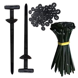 100PCS Nylon Universal Cable Tie Buckle – Heavy Duty Self-Locking Zip Ties Holder with Pin & Button Design, Plastic Cable Ties Tool Fasteners Car Body, UV Resistant Zipties for Car Daily Auto Fixing