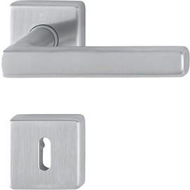 Hoppe Dallas Door Handle Set with Rosette BB Ward Lock Matte Stainless Steel 3675281