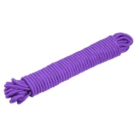 QUARKZMAN Polypropylene Rope Braid 12 m / 39.4 ft 1/4 Inch Purple for Indoor and Outdoor Camping Washing Line