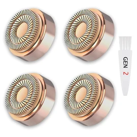 Generation 2 Replacement Heads for Flawless Facial Hair Remover Replacement Head,Suitable for Flawless Replacement Heads Gen 2 for Flawless Facial Hair Remover for Women,As Seen On TV.(4 Pack)