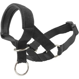 Dog Head Collar Halter Black (L 10.25inch12.25inch Snout)