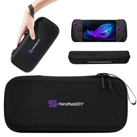 Ultra Thin Carrying Bag for ASUS ROG Ally X, 900D High Grade Nylon with Back Mesh Pocket, Portable Traveling Case, Dust-proof, Anti-scratch, Gaming Handheld Accessories (Black)