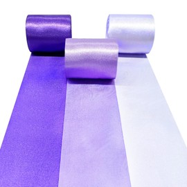 60 m Purple Satin Ribbon 50 mm Wide Purple Fabric Ribbons Large Silk Satin Streamer Garland for Hanging Gift Wrapping Crafts DIY Sewing Hair Bow Chair Party Background Decorations