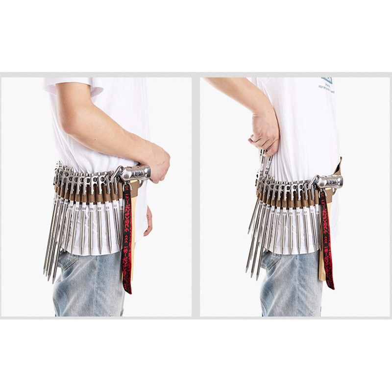 Camping Moon B-125 Peg Storage Belt, Peg & Hammer, Carry