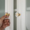 LONTAN 10 Pack Gold Knobs Glass Dresser Knobs Crystal Cabinet