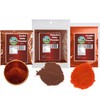 Chile Powder Trio. Ancho Powder, Chipotle Powder, Guajillo Powder. (3