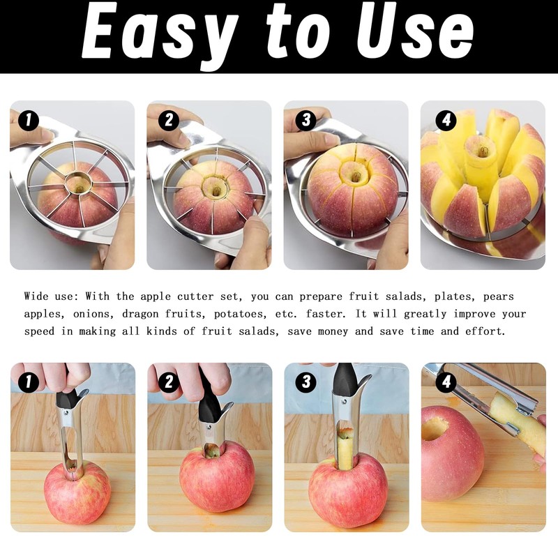 2 Pcs Apple Corer, Apple Slicer, Apple Corer and Slicer,