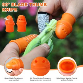 OVYYTH Thumb Knife Set for Gardeners, Finger Pruners, Kitchen Picking Gadget, Portable Gardening Tools, Finger Cutter, Thumb Pruner (Large Size)