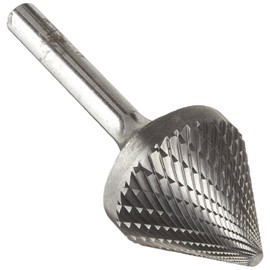 Drill America SJ-9 Carbide Burr/Rotary File 60 Degree Included Angle Double Cut for Die Grinder 1" Dia. x 15/16" Cut Length with 1/4" Shank and 2-3/4" Overall Length, DUL Series