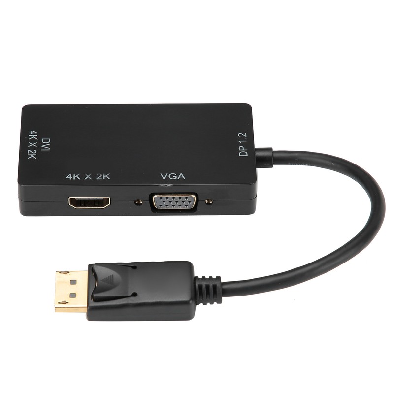 3-in-1 Adapter Displayport to HDMI/VGA/DVI Multifunction High Definition Converter Cable
