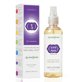 Third Eye Chakra Natural Mist by Aromafume | 100ml/3.3 fl oz | Ajna | Aromatherapy Spray for Chakra Balance | Rose & Juniper Extracts | Essential Oil Spray for Meditation, Yoga, Reiki