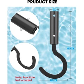 Zyerch Hook for All Robotic Pool Cleaner, Pool Accessories Hook for Pool Vacuum Robot Including Cordless, Above Ground and Underwater, Attaches to Telescopic Poles